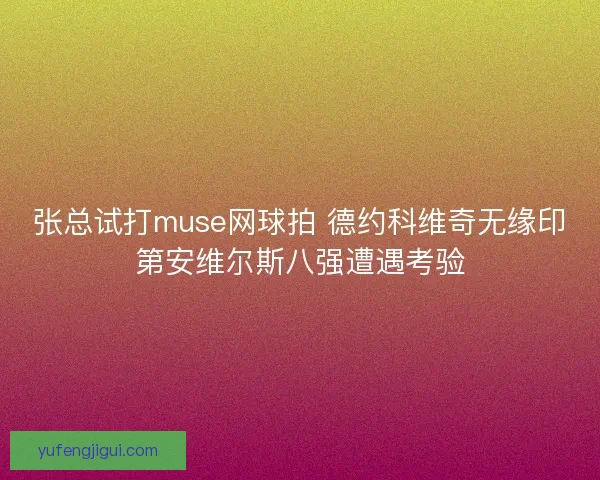 张总试打muse网球拍 德约科维奇无缘印第安维尔斯八强遭遇考验